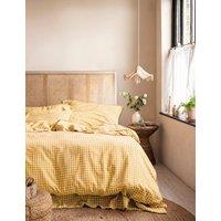 Piglet In Bed Linen Rich Gingham Duvet Cover Yellow Mix