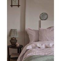 Piglet In Bed Linen Rich Gingham Duvet Cover Light Pink Mix