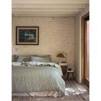 Piglet In Bed Linen Rich Pembroke Stripe Duvet Cover Green Mix