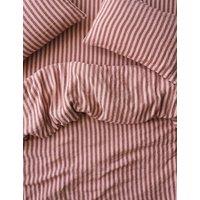 Piglet In Bed Linen Rich Pembroke Stripe Duvet Cover Red Mix
