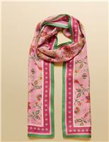 Pure Silk Woven Floral Scarf
