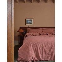 Piglet In Bed Washed Cotton Gingham Duvet Cover Pink Mix