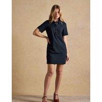 Joules Pure Cotton Jacquard Mini Shift Dress Navy Mix