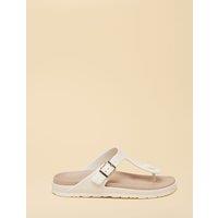 Joules Buckle Flat Flip Flops White