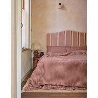 Piglet In Bed Pure Linen Gingham Duvet Cover Red Mix