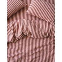 Piglet In Bed Pure Linen Pembroke Stripe Duvet Cover Red Mix