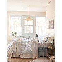 Piglet In Bed Pure Linen Pembroke Stripe Duvet Cover Blue Mix