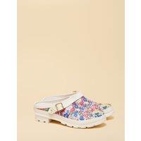 Joules Floral Buckle Block Heel Clogs Multi