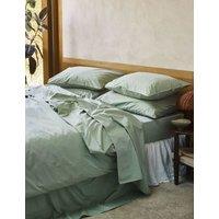 Piglet In Bed Washed Cotton Percale Duvet Cover Green