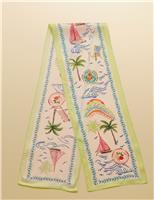 Pure Silk Woven Printed Skinny Scarf