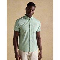 Joules Pure Cotton Striped Oxford Shirt Green Mix