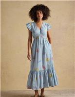Pure Cotton Printed Maxi Tiered Dress