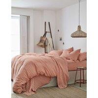 Piglet In Bed Linen Rich Pembroke Stripe Duvet Cover Orange Mix