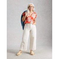 White Stuff Pure Cotton Printed T-Shirt Red Mix