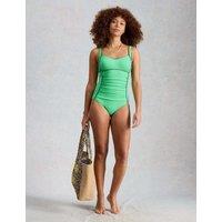 White Stuff Padded Square Neck Swimsuit Green