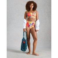 White Stuff Floral Square Neck Bikini Top Pink Mix