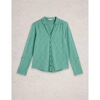 White Stuff Corduroy Collared Maxi Shirt Dress Teal
