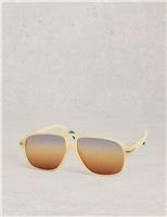 White Stuff Aviator Sunglasses Yellow