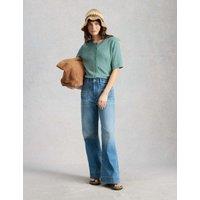 White Stuff Cotton Rich Textured Cardigan Teal