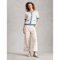 White Stuff Straight Leg Turn Up Ankle Grazer Jeans Natural