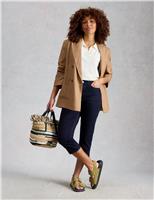 White Stuff Mid Rise Skinny Cropped Jeans Dark Blue Denim