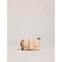 White Stuff Leather Mini Cross Body Bag White Mix