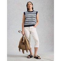 White Stuff Mid Rise Skinny Cropped Jeans White