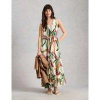 White Stuff Linen Rich Printed Maxi Dress Natural Mix
