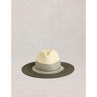 White Stuff Colour-Block Fedora Hat Green