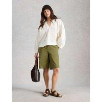White Stuff Cotton Rich Chino Shorts Green