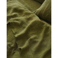 Piglet In Bed Linen Rich Flat Sheet Olive