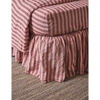Piglet In Bed Linen Rich Pembroke Striped Valance Sheet Red Mix