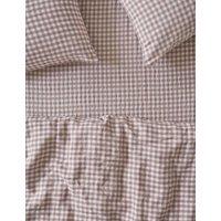 Piglet In Bed Linen Rich Gingham Fitted Sheet Pink Mix