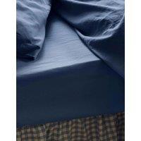Piglet In Bed Linen Rich Fitted Sheet Navy