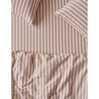 Piglet In Bed Linen Rich Pembroke Stripe Fitted Sheet Purple Mix