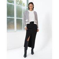 French Connection Textured Edge to Edge Cardigan Cream Mix