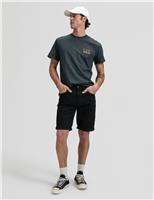 Lee Pure Cotton Vinyl Graphic Crew Neck T-Shirt Black