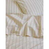 Piglet In Bed Pure Cotton Striped Flat Sheet Beige Mix
