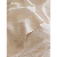 Piglet In Bed Pure Linen Flat Sheet Pearl