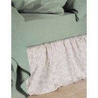 Piglet In Bed Pure Cotton Floral Valance Sheet Natural Mix