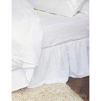 Piglet In Bed Pure Linen Valance Sheet White