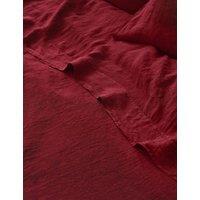Piglet In Bed Pure Linen Flat Sheet Red