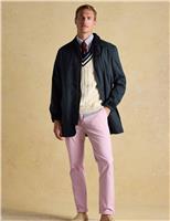 Joules Cotton Blend Collared Waterproof Raincoat Navy