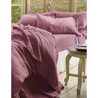 Piglet In Bed Pure Linen Flat Sheet Pink