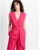 French Connection V-Neck Waistcoat Pink