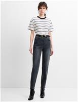 French Connection High Waisted Slim Fit Jeans Grey