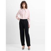 French Connection Pleated Barrel Leg Ankle Grazer Trousers Black