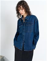 Denim Collared Pocket Detail Shirt