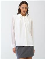Crepe Collar Detail Shirt