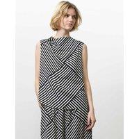 French Connection Striped Cowl Neck Top Cream Mix